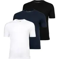 Scotch & Soda 3pk Mens Ultra Soft Crew Neck Tee Underwear Blk/blu/wht Größe: L | Basic T-Shirts Outlet | Herren