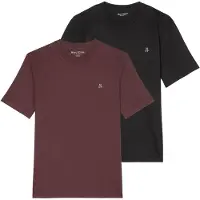 Marc O'Polo T-Shirt "T-Shirt Small-Logo 2er Pack", Herren, Gr. L, bunt (schwarz, rot), Obermaterial: 100% Baumwolle CO., Shirts T-Shirt