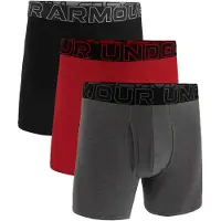 Under Armour Herren Boxershorts COTTON-SOLID 16 cm 3 Pack UUSHJ093-021 M - Castlerock - M