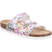 Rohde Damen Pantolette Weite G mit Schnallen und weichem Lederfußbett Alba 5620, Größe:40 EU, Farbe:Weiß