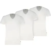 Levi's T-Shirt "T-Shirt Solid V-Neck 3P ECOM 3er Pack", Herren, Gr. M, weiß, Obermaterial: 95% Baumwolle CO. 5% Elasthan EL., Shirts T-Shirt