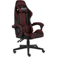 vidaXL Gaming-Stuhl Schwarz und Weinrot Kunstleder