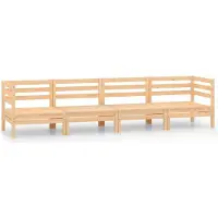 vidaXL 4-tlg. Garten-Lounge-Set Kiefer Massivholz