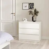 Dmora Kommode Aglae 77x50x70,1h cm Weiß 3 Schubladen