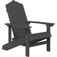 vidaXL Adirondack-Gartenstühle 2 Stk. HDPE Anthrazit