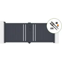 Casanoov Elektrisches Flügeltor 3x1,2m GIONA + TANKER B700 Motorisierung
