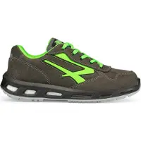 U Power Red Lion Yoda, Unisex-Sicherheitsschuhe, leichte, flexible, pannensichere Lederturnschuhe, mit Infinergy-Einsatz, mit Aluminium-Zehenkappen - Grey & Green 45