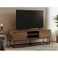 Dmora TV-Möbel Selena 140x40x50h cm Braun, 1 Regal, 2 Fächer