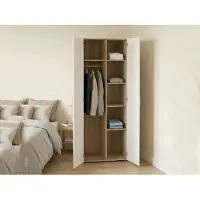 Dmora Kleiderschrank 2 Türen Coralie 78,7x200,9 cm Braun