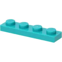 LEGO : 50 Stück Platte 1x4 in dunklem Türkis