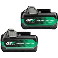 HiKOKI 2er-Pack MultiVolt-Akkus – BSL36B18X – 36 V 4,0 Ah und 18 V 8 Ah – Lithium-Ionen