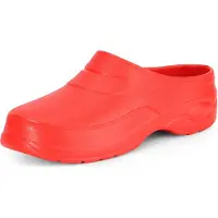 Ladeheid Damen und Herren leichte Eva Clogs Gartenclogs Gartenschuhe KL037(Rot, 36)