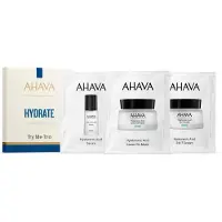 Ahava Hyaluronic Acid Hydrate Kit, HA Serum, Leave-On-Maske, Gesichtscreme, 3 ml
