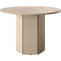 Selsey Hexa - Esstisch, Esszimmertisch rund, beige cappuccino, 110 cm