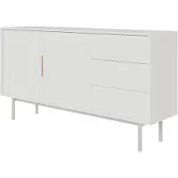 Selsey Viviaro - Sideboard 2-türig mit 3 Schubladen, weiß, 154 cm