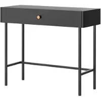 Selsey Divenos - Schminktisch mit Schublade, Schwarz, 93 cm