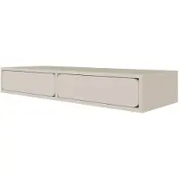 Selsey WUWU - Wandschminktisch mit 2 Schubladen, Greige, 110 cm