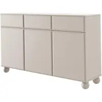 Selsey CHOCOLATED - Sideboard 3-türig auf Kugelfüßen mit drei Schubladen Beige 150 cm