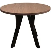 Selsey Osenness – Ausziehbarer Esstisch Holzoptik Nussbaum Wisconsin mit schwarzen Beinen 100–180x100 cm