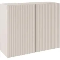 Selsey Sunds – Sideboard mit geriffelten Lamellenfronten, 2-türig, Kaschmirbeige, 100 cm
