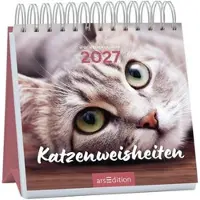 Ars Edition Mini-Wochenkalender Katzenweisheiten 2027