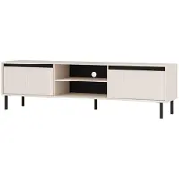 Selsey Osaka - TV-Möbel mit 2 Schubladen und 2 Fächern, Sandbeige, 179 cm