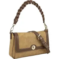 Collezione alessandro Schultertasche "Brown" mit Flechtung