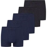 Schiesser Retro Short / Pant Cotton Casual Organic Cotton in Dunkelblau / schwarz | Gr.: L