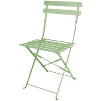 Bolero Pavement Style Klappstühle aus Stahl Hellgrün (2er Pack) (2 Stück)