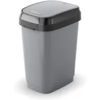 Kis Abfallbehälter DUAL SWING 10 Ltr. grau/anthrazit
