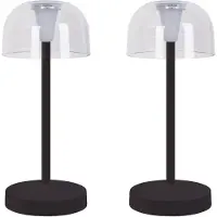 Naeve 2er-Set: LED-Tischleuchten "Gomba" in Schwarz - EEK F (A bis G) | Gr.: onesize