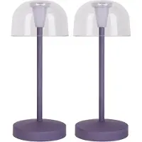 Naeve 2er-Set: LED-Tischleuchten "Gomba" in Lila - EEK F (A bis G) | Gr.: onesize