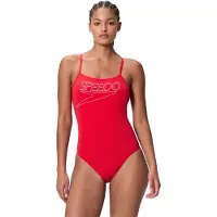 Speedo - Women's Endurance+ Logo Thin Strap One Piece - Badeanzug Gr 36 rot