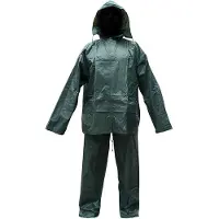 Rouchette Regenset aus weichem Material – Jacke und Hose, Modell AVERSE, Farbe grün, Größe XL