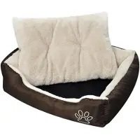 vidaXL Hundebett Braun und Beige XXL