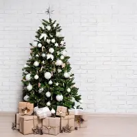 Dmora Weihnachtsbaum 180 cm Sugarplum, Künstliche Kiefer, Realistischer Baum, Tannenbaum, 91x91 h180 cm, Grün