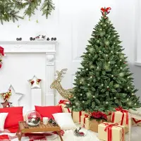 Dmora Weihnachtsbaum 120 cm Lapland, Künstliche Kiefer, Realistischer Baum, Tannenbaum, 89x89 h120 cm, Grün