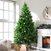 Dmora Weihnachtsbaum 210 cm Evergreen, Künstliche Kiefer, Realistischer Baum, Tannenbaum, 124x124 h210 cm, Grün