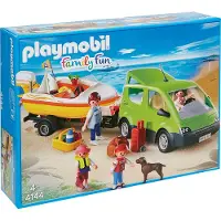 Playmobil Coche Familiar con Lancha, Kunststoff, Multi