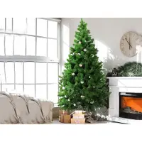 Dmora Weihnachtsbaum Evergreen, Künstliche Kiefer, Realistischer Baum, Tannenbaum, 183x183 h300 cm, Grün