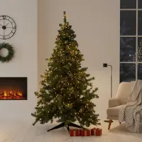 Dmora Weihnachtsbaum 150 cm, Grün, 42 Zweige, Feuerfest