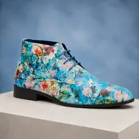 Lureaux Azure Bloom High - - Schöne bunte Schuhe - Einzigartiger Druck - Herren