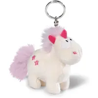 Nici schlüsselanhänger Theodor junior 10 cm Plüsch rosa/weiß
