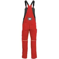 Kübler Latzhose ACTIVIQ cotton+ mittelrot/anthrazit Form 3450 Größe 40