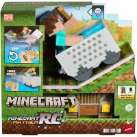 Minecraft ferngesteuerter Minecart mit Steve, Wheelie-Stunt und Turbo Boost, Lichteffekten und einem Code für einen digitalen Gegenstand, 6 Jahr(e), Mehrfarbig, Kunststoff
