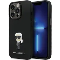 Karl Lagerfeld KLHCP13LSMHKNPK iPhone 13 Pro / 13 6.1" czarny/black Silicone Ikonik Metal Pin