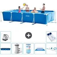 Intex Rechteckiger Frame Pool - 450x220x84 cm - 8-teilig S30268