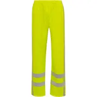 Elka Pieterman Rainwear Dry Zone Visible Hi-Vis Regenhose mit vertikalen reflektierenden Streifen Warngelb XS
