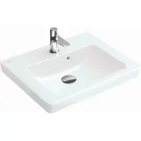 Villeroy & Boch 7315F501, Wand-Spülbecken, Rechteckig, Keramik, Weiß, 1 Becken, Rechteckig
