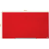 Nobo Diamond Glas magnetische Glastafel rot, 993 x 559, 993 x 559 mm, Glas, Horizontal, Fixed, Magnetisch, Anti-Kratz-Beschichtung